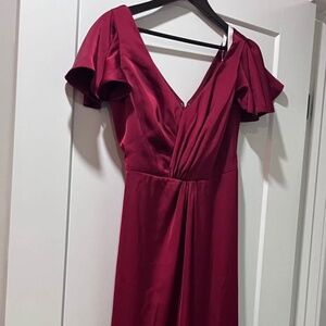 Azazie burgundy dress